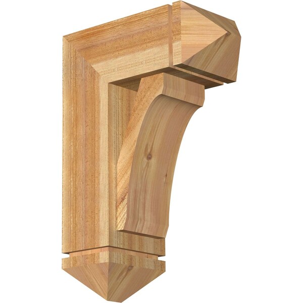 Ekena Millwork Legacy Arts and Crafts Rough Sawn Bracket w/ Offset Brace, Western Red Cedar, 8"W x 18"D x 26"H BKT0806X18X26LEC03RWR - main